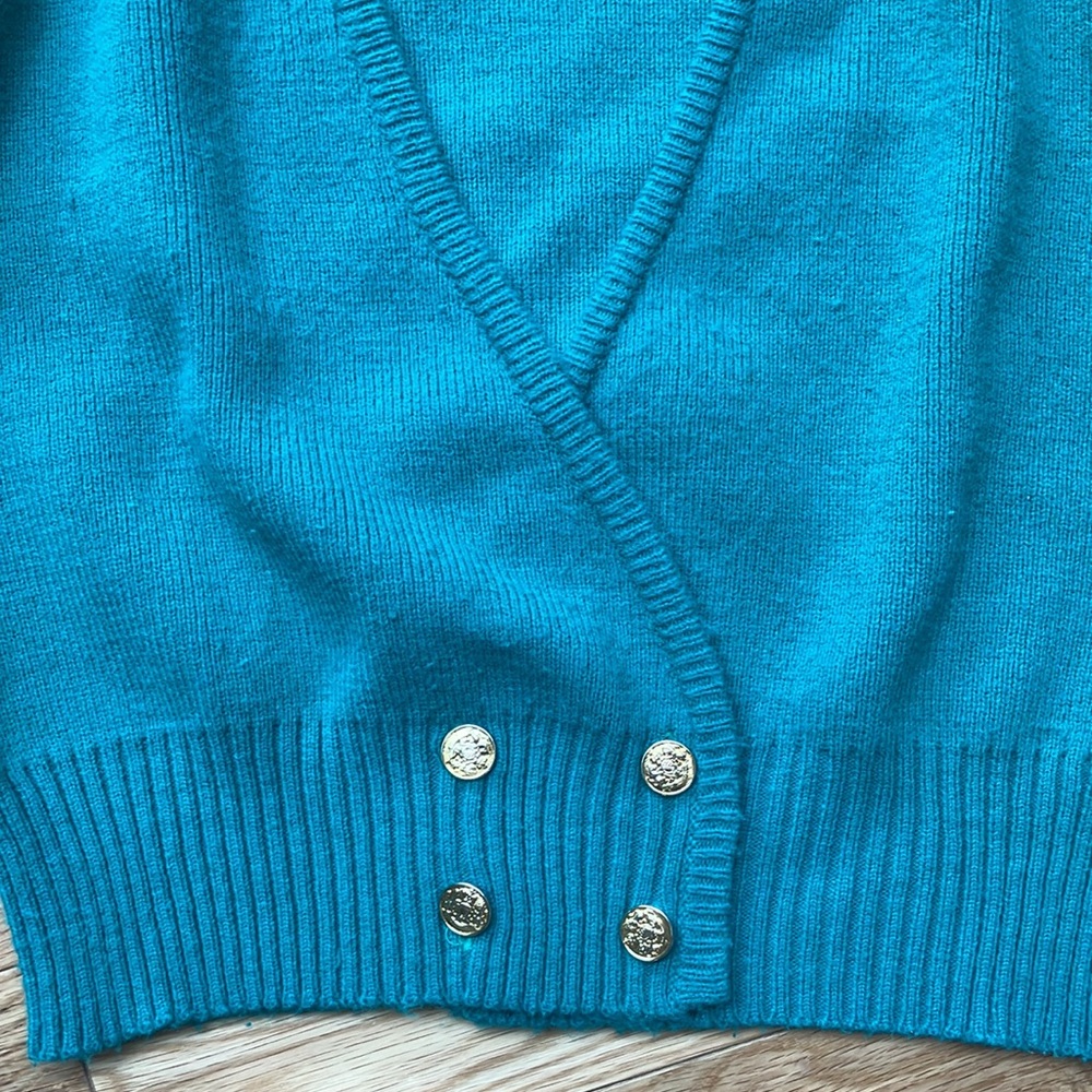 Vintage double breasted green sweater size large - Picture 4 of 4